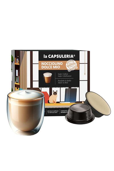 La Capsuleria Crema de alune Nocciolino, 16 capsule compatibile Lavazza a Modo Mio, La Capsuleria