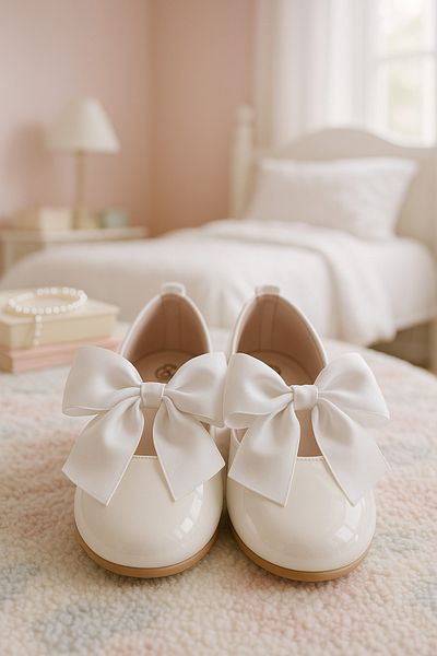 SIRRI Ballerina Shoes with Bow Detail for Girls