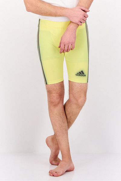 adidas Men Brand Logo Board Shorts Swimwear, Yellow