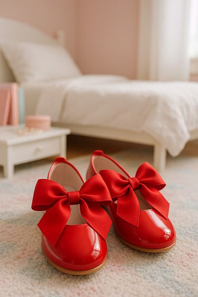 SIRRI Ballerina Shoes with Bow Detail for Girls