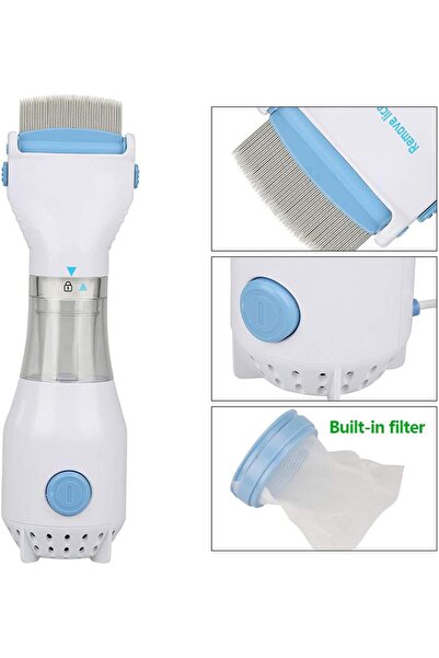 fulina Electric Lice Remover Comb, Detachable Filter,,Hair Cleaning, Remove Lice, Keep Hair Clean and Tidy