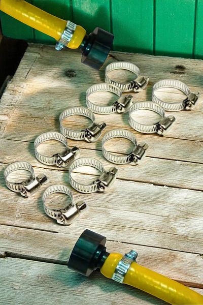 Vekorr 10 Pcs Hose Clamp Garden Cottage Lawn Watering Pipe Steel Clips Set