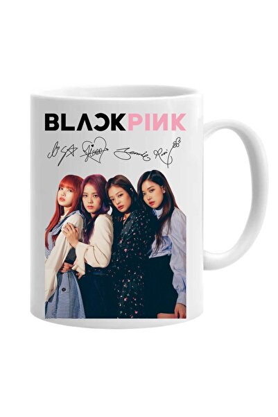 OEM Cana albă personalizată blackpink semnături kpop, INOVATIX®. 330 ml