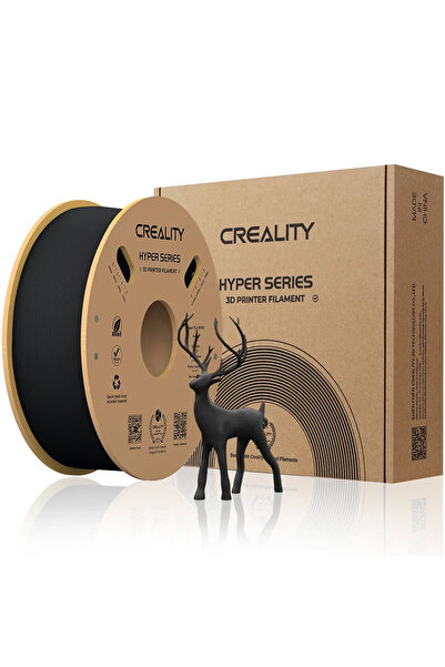 choice2 خيوط PLA سوداء من سلسلة CREALITY Hyper مقاس 1.75 مم توفر سيولة أفضل وتبريدًا أسرع ودقة عالية للطباعة عالية الدقة