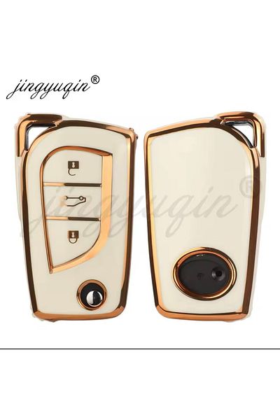 YıldızTuning Toyota Avensis Key Case White-Gold