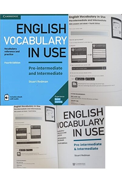 Cambridge University Press English Vocabulary In Use Pre-ıntermediade & Intermediate With Answers And Ebook Online Kodludur