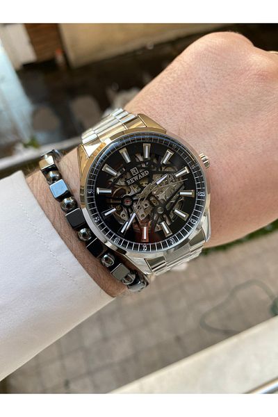 Reward Men's Automatic Wristwatch - Steel Silver, Waterproof