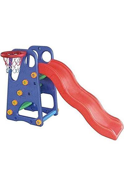 Generic لعبة 2 في 1 من RBW Toys، لعبة انزلاق وكرة سلة للاستخدام الداخلي والخارجي، لعبة نشاط متعددة الألوان