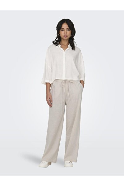 ONLY Relaxed Cut Cotton Trousers 15319090