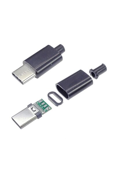 CNL Type-c Usb 3.1 Şarj Soketi 24 Pin Erkek Fiş - Siyah