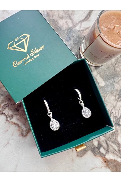 carrot silver 925 Ayar Gümüş Damla Taş Küpe-earring series