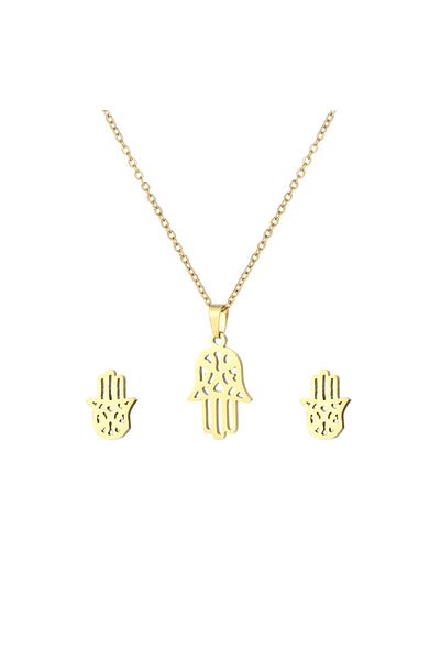 SIC MODA Stainless Steel Hand of Fatima Set 4110