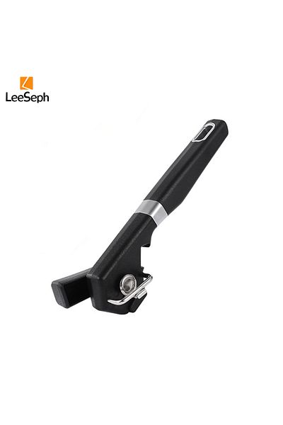 Choice Black Leeseph Can Opener, Portable Stainless Steel Cutting Can Opener Side Cut Design with Magnet, f