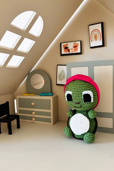 CESTOPİENO Little Turtle 6X11 Cm, Cotton Rope, Birthday, Baby Gift, Soft Filling