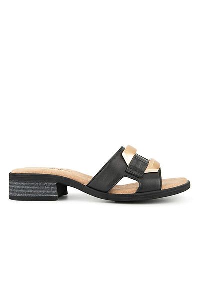 Hush Puppies Brzina 625211   Genuine Leather Women's Slippers Black