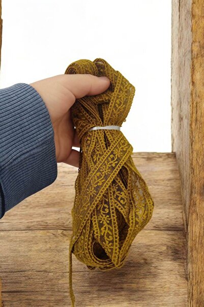 DUAYEN Güpür dantel tül üzeri işleme heybet desen 1 metre