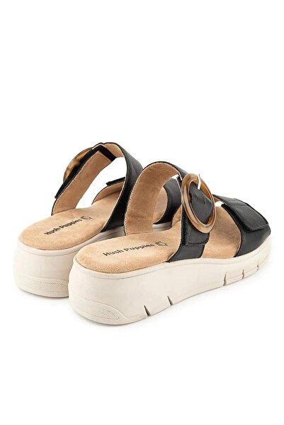 Hush Puppies Pigem 625207 Genuine Leather Women's Slippers Black