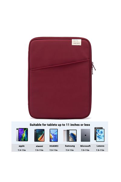 Choice 11in wine red Tablet Handbag Case 9-11inch For iPad Air 4 5 Pro 11 Mini 5 6 iPad Case For XiaoMi 5 S