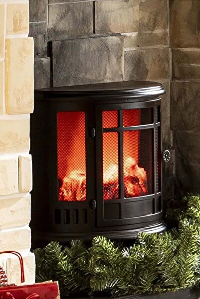 Generic Fireplace Shaped Lighted Lamp Decor 31 x 29 cm