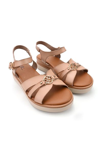 Tmall Sandale de damă, cu platformă, din piele ecologică, Sa84, kaki