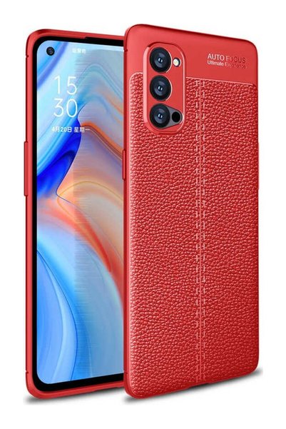 tekno grup Case for Oppo Reno 4 Pro Case Leather Patterned Luxury Niss Silico...