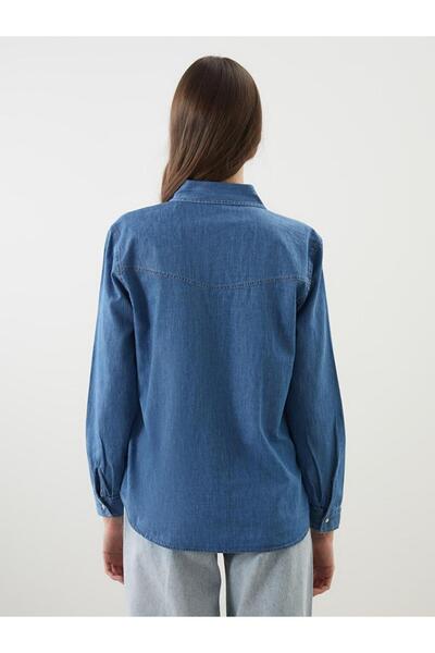 LC Waikiki Loose Fit Kadın Jean Gömlek (S5)