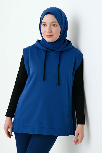 mirach Ανοιχτό πλαϊνό φούτερ Oversize Oversize Μοντέλο Σχέδιο με μηδενικό μανίκι