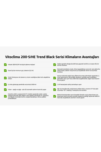 Viessmann Vitoclima 200 Trend Black 12.000 BTU İnverter Split Klima R32 A++ Siyah 2025 (Montaj Dahil)