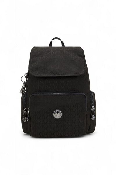 Kipling City Zip S Black Sign Women's Backpack Kı6749