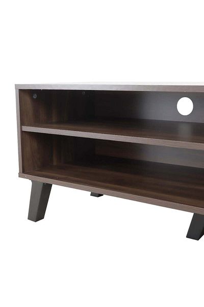 Generic 160 cm Malaysian Wood TV Table with Drawer and 2 Shelves - Brown