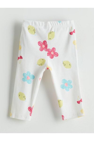 LC Waikiki Floral κοριτσίστικο καλσόν 3/4 μήκους με ελαστική μέση