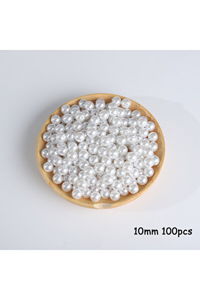 Choice style8 3-20mm 10-1000pcs ثقب مستقيم ABS اللؤلؤ التقليد البيج الأبيض سو...