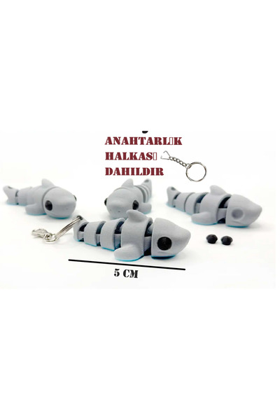 Atsu 3D Breloc rechin cu articulații mobile