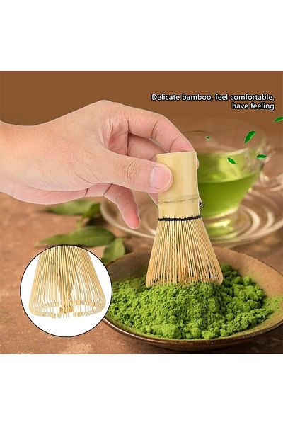COOYA Matcha Whisk Set, 4PCS Bamboo Matcha Stirrer, for making a Traditional Cup of Japanese Matcha Tea