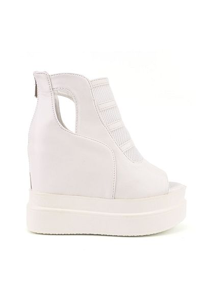 Tmall Women's sandals, With platform, Made of eco-leather, SA19, White