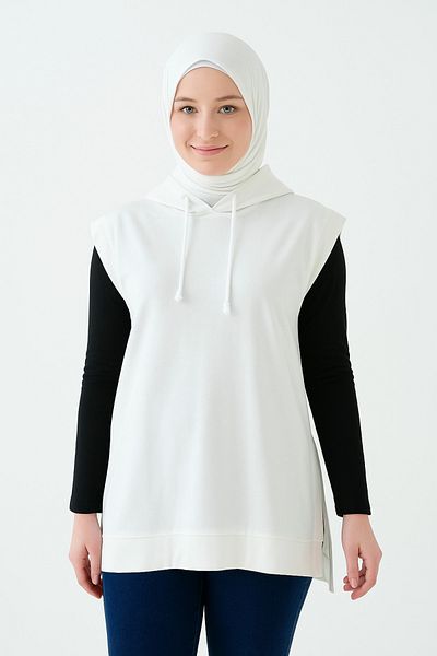 mirach Ανοιχτό πλαϊνό φούτερ Oversize Oversize Μοντέλο Σχέδιο με μηδενικό μανίκι