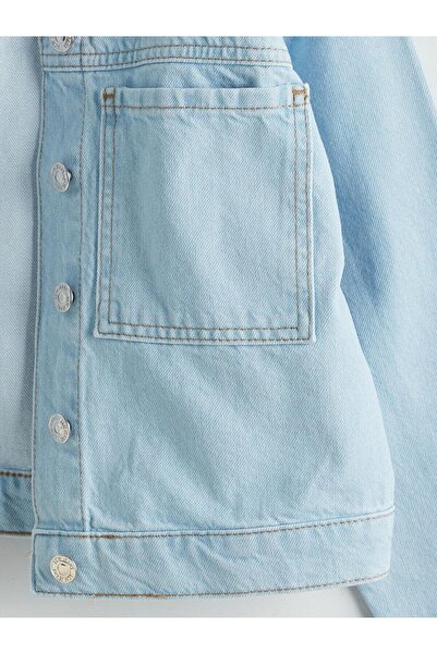 LC Waikiki LCW Kids Mavi Taşlı Kız Çocuk Jean Ceket