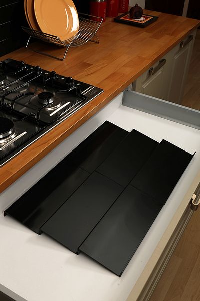 color house 6 Pcs Drawer - Kitchen Cabinet Organizer, Spice Rack Stand (Black Color) Z305