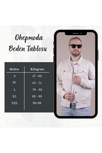 OHEPMODA Ανδρικό πουκάμισο σουέτ με διπλή τσέπη και κουμπωτό