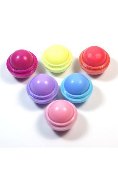 Muchmy 2 Pcs Peach Fruit Flavor Anti Crack Lip Moisturizing Lip Balm Round Shape Lips Care Shiny Lip Balm