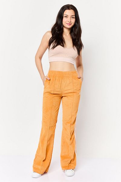 adidas Women Sportswear Fit Outdoor Classics Chunky Velour Pants, Focus Orange