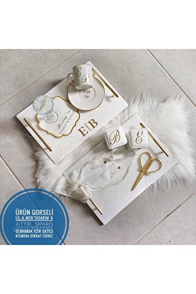 LilAmor Concept Hediyelik Set de tăvi din marmură