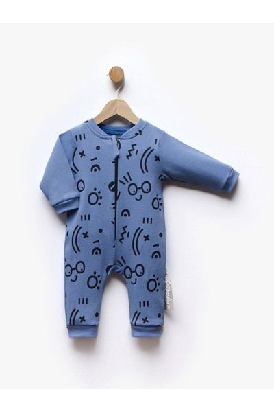Flexi Unisex Baby Patterned Jumpsuit Salopet