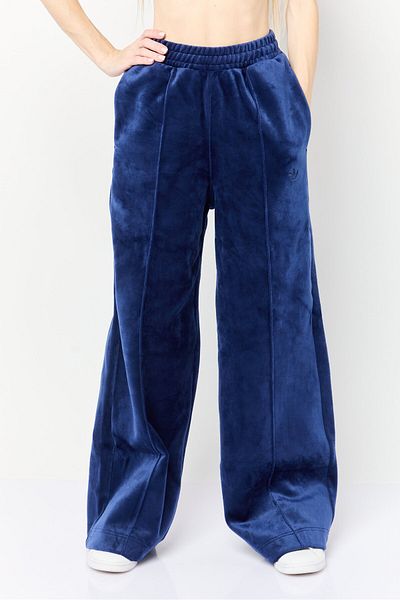 adidas Women Sportswear Fit Outdoor Velvet Track Pants, Dark Blue