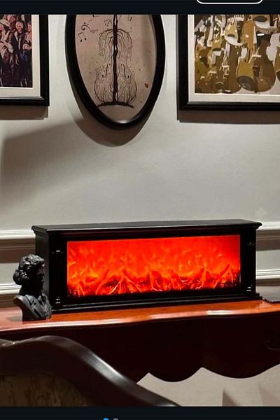 Generic ديكور مصباح LED مضيئة على شكل مدفأة 63×22 سم