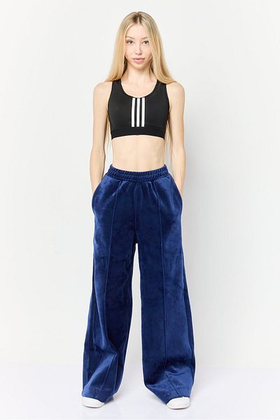 adidas Women Sportswear Fit Outdoor Velvet Track Pants, Dark Blue
