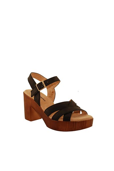 Hush Puppies Aviat 624236   Genuine Leather Women's Sandals Black
