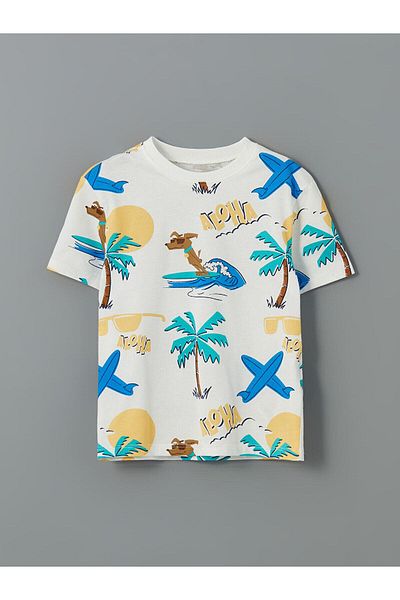 LC Waikiki Lcw Crew Neck Printed Boys' T-Shirt