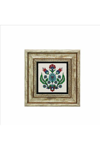 Sadrazam Pictură din piatră naturală imprimată cu model de faianță otomană (20 X 20 KD-42)