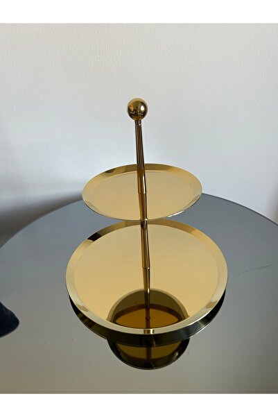 vanilya accessory 2 katlı paslanmaz Çelik ikramlık